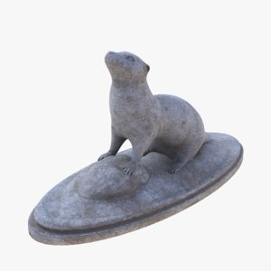 3D otter sculpture