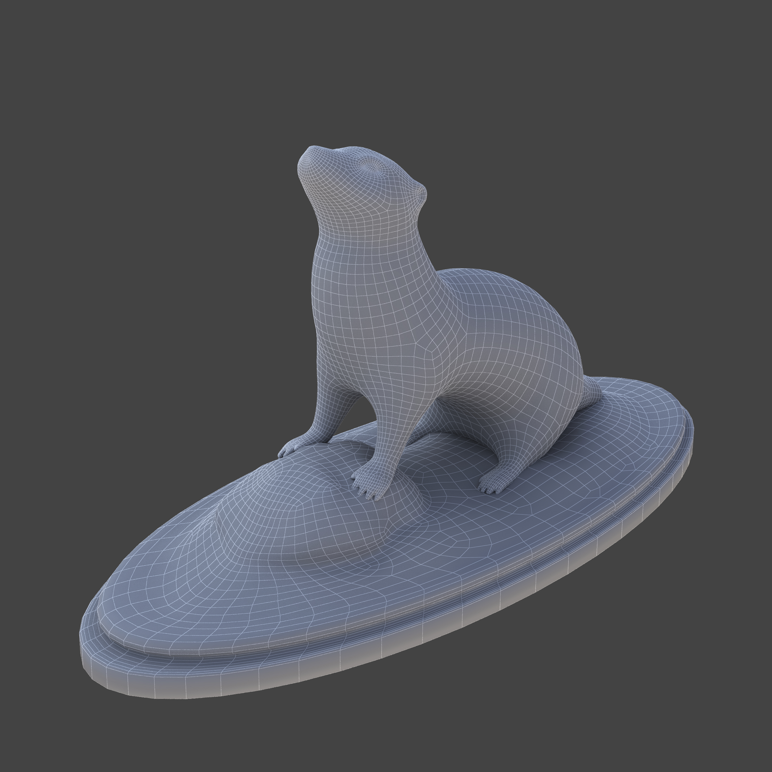 3D otter sculpture - TurboSquid 1160682