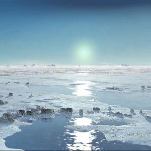 landscape tundra horizon terrain 3D
