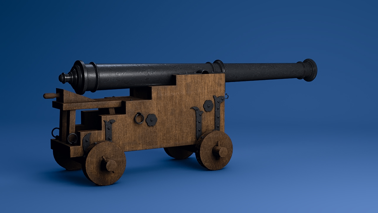 3D naval cannon model - TurboSquid 1160857