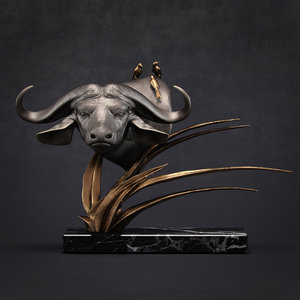 3D buffalo sculpture