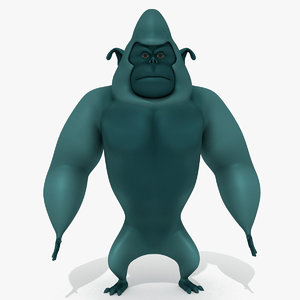 3D monster cartoon gorilla