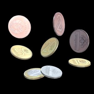 3D coins belarus model