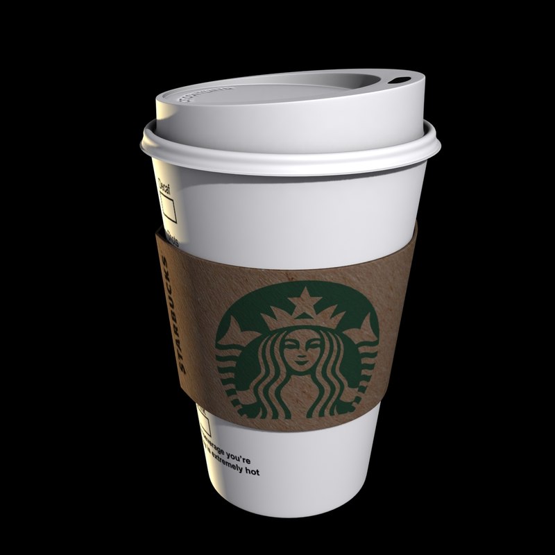 Starbucks paper cup 3D model TurboSquid 1161285