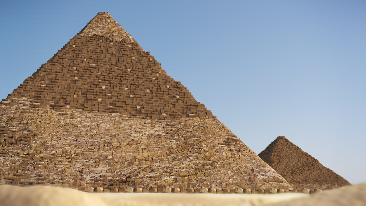 inside the egyptian pyramids 3d