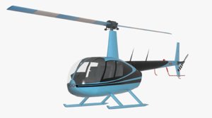3D helicopter robinson r44