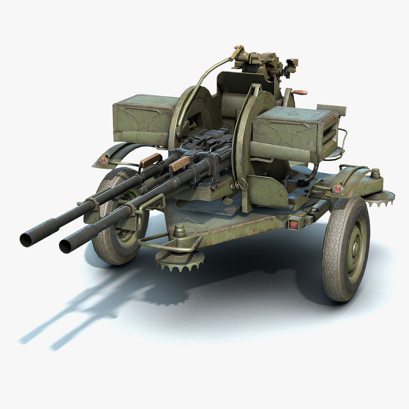 Low-poly zu-23-2 3D model - TurboSquid 1161455