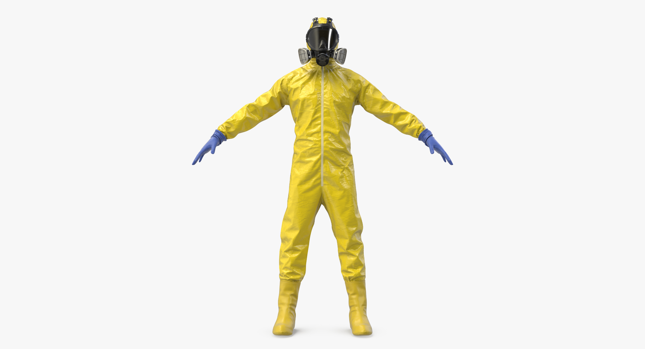 Yellow hazmat worker clothes 3D model - TurboSquid 1161575