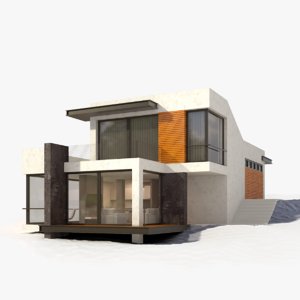 3D modern house