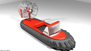 craft hovercraft racing 3D model