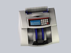 money counter bank machine 3D model