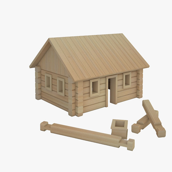 3D wooden house toy model TurboSquid 1161706
