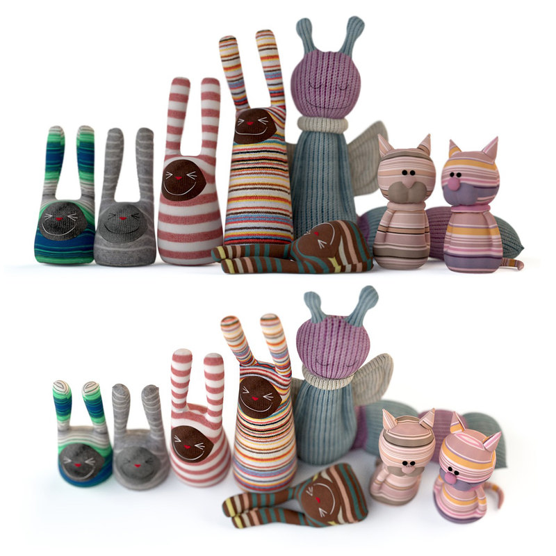 Cats rabbits toys 3D TurboSquid 1161709