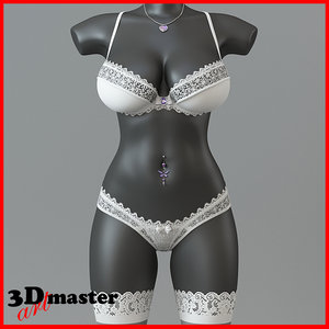 hd lingerie 3D model