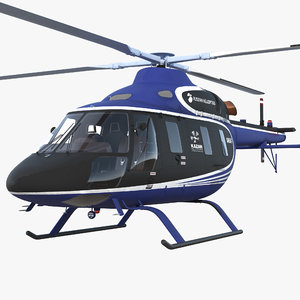 3D light helicopter kazan ansat