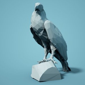 animal realistic faceted 3D