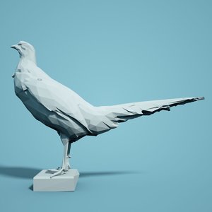 animal realistic faceted 3D model
