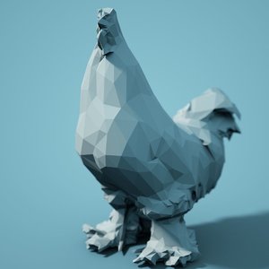 3D animal realistic faceted model