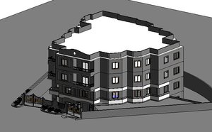 3D villa revit model