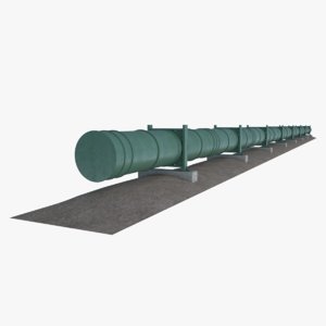 3D model oil natural gas pipeline