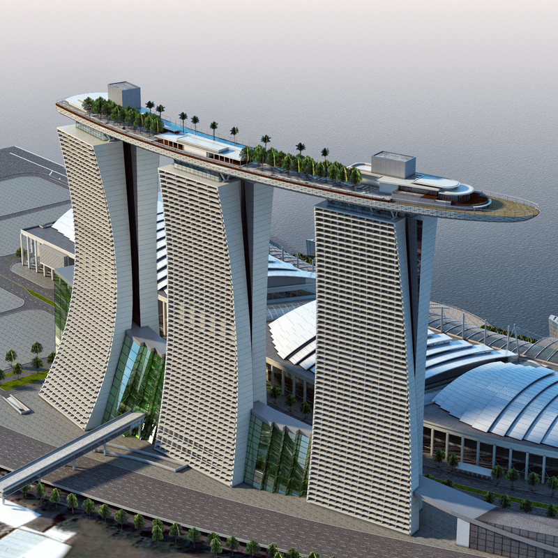 3D model marina bay sands mbs TurboSquid 1162925