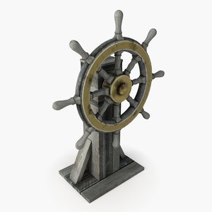 3D ship wheel model