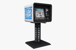 usa today newspaper dispenser 3D model