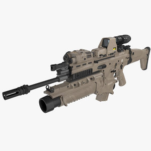 3D assault rifle fn scar-h model