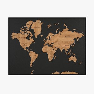3D world wooden mapped