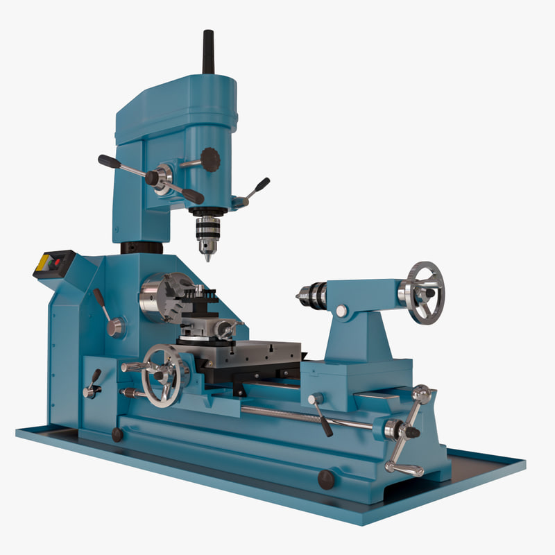 Lathe Machine Free 3d Model Cgtrader - vrogue.co