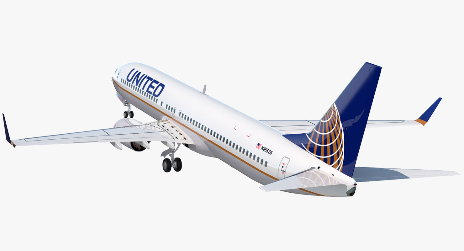 Boeing 737 900 United Airlines 3d Model Turbosquid 1163696