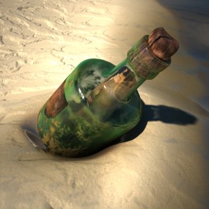 modeled bottle 3D model