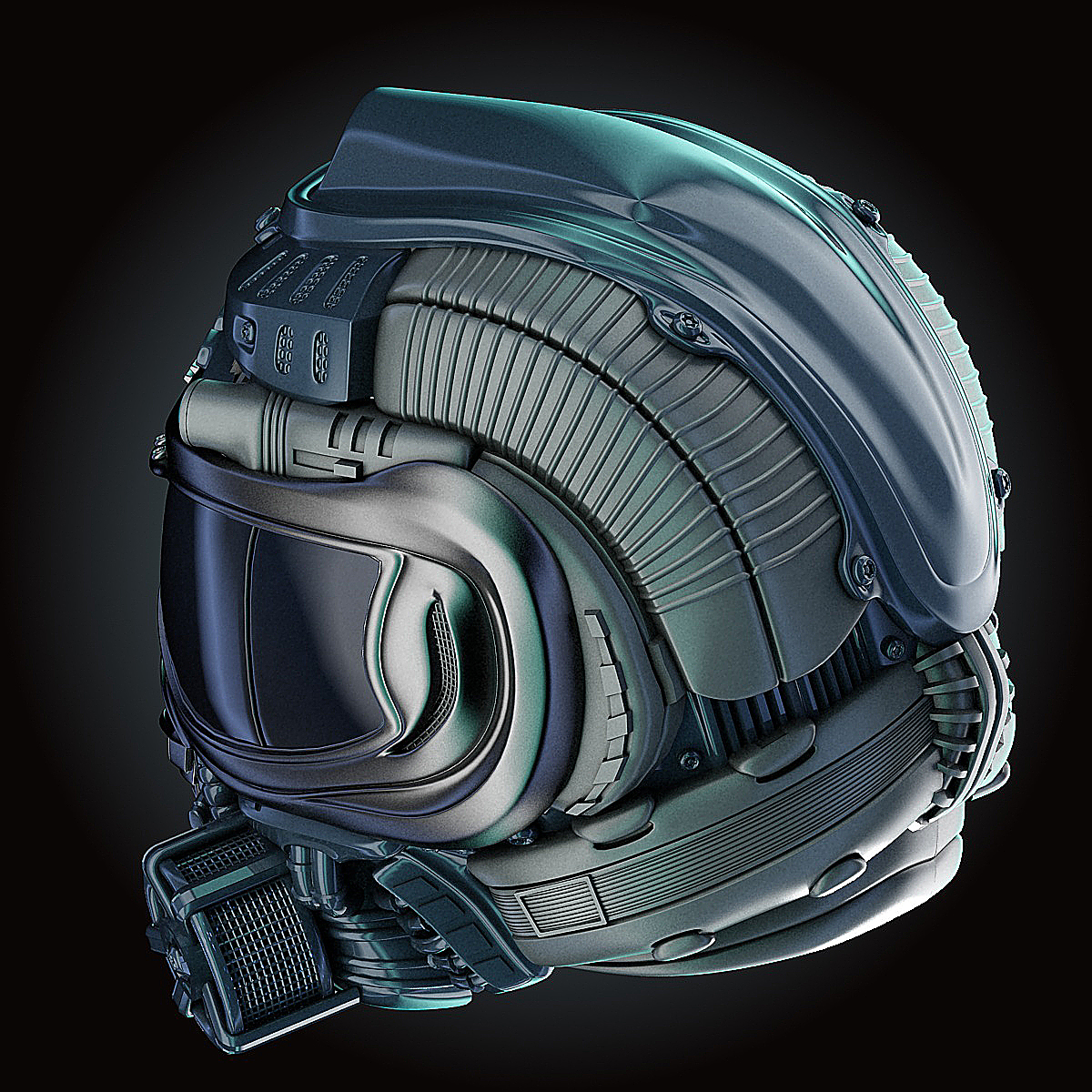 Sci-fi helmet hd chemical 3D model - TurboSquid 1164021