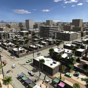 3D model urban africa middle