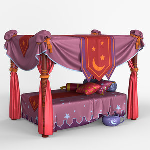 canopy bed 3D model