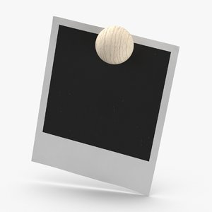 blank-picture-held-by-magnet 3D model