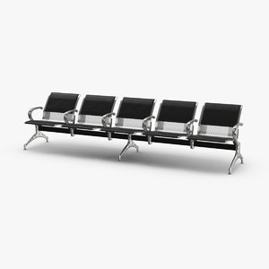 airport-row-of-chairs-01 model