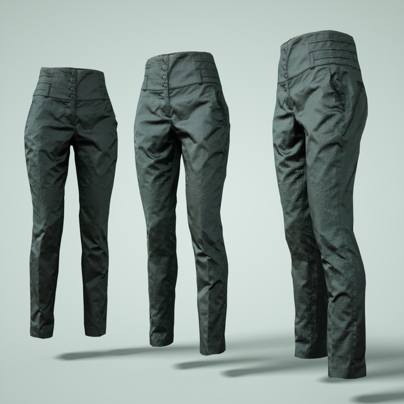 3D trousers clothing jeans - TurboSquid 1164527