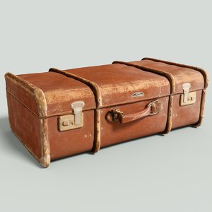 3D vintage suitcase retro