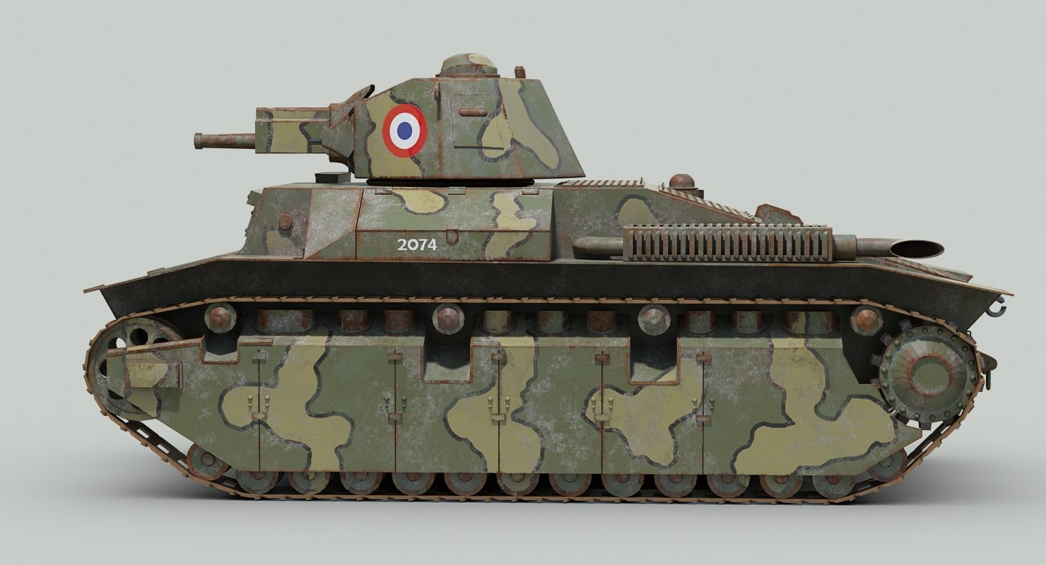french char d2 tank model