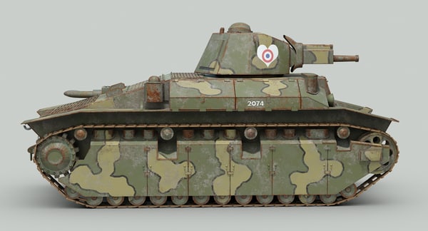 Ww2 french char d2 model - TurboSquid 1164699