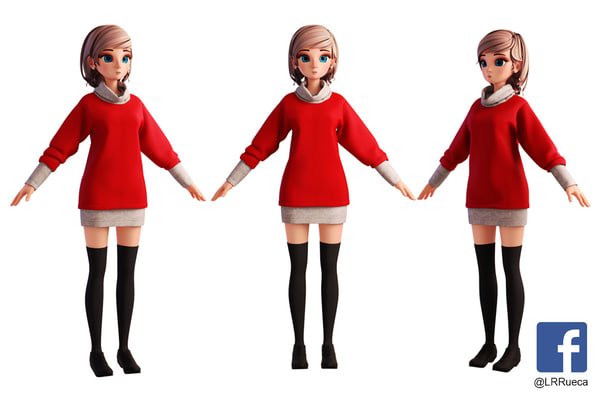3D sg2fc girl character
