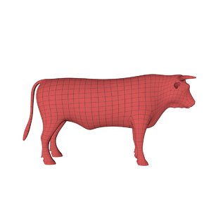 3D base mesh bull model