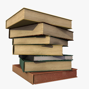 set old books 3D