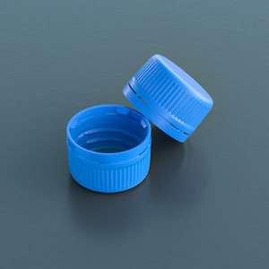 3D model closeup plastic bottle cap