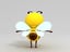 3D bee character cartoon