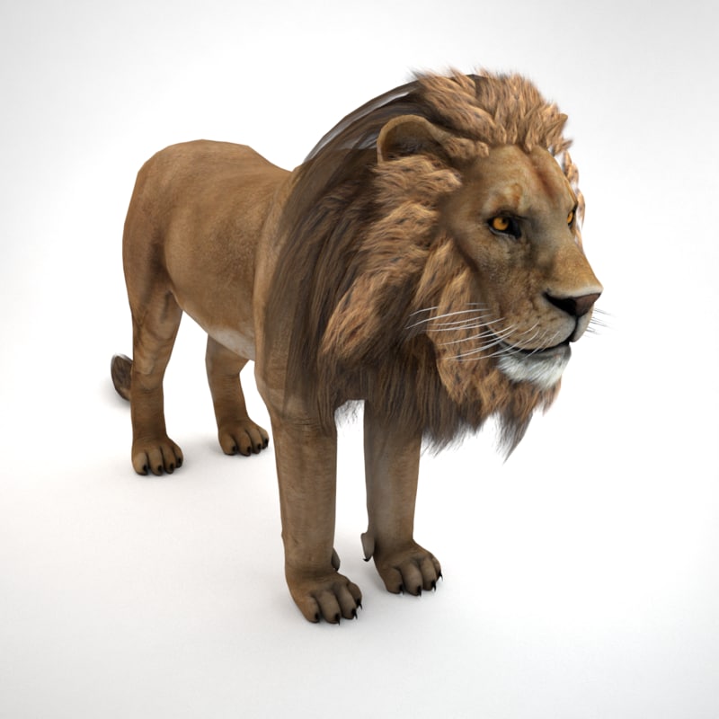 lion 3d model stl free