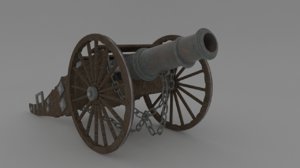 3D model cannon
