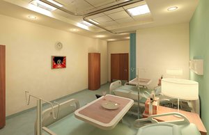 3D revit patient room model
