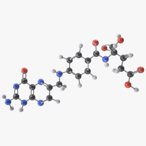 3D vitamin b9 molecule